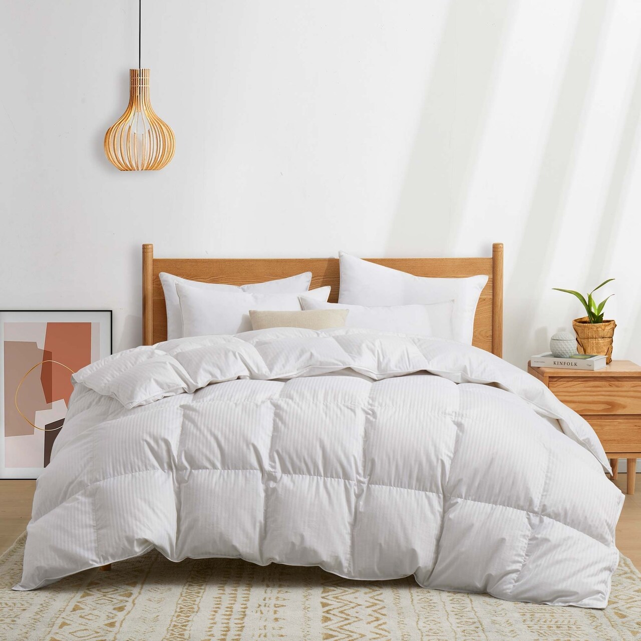 Puredown Made in Germany 800 Fill Power Luxurious European White Down Comforter-Heavy Weight Comforterand Medium Weight Comforter